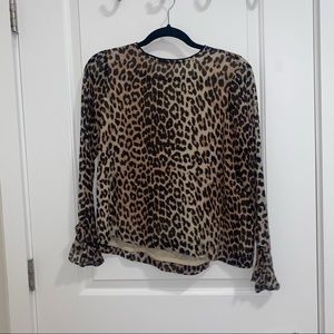 Ganni Leopard Top
